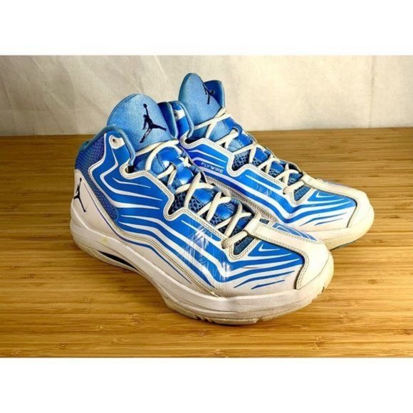 Nike Jordan Aero Mania White Blue Flywire Size 10.5 New Men's 2013 - Picture 2 of 8